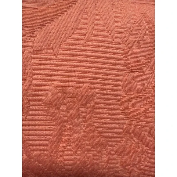 Paula Hein Luxe Coral Textured Paisley Open Front Jacket Blazer 2X - Picture 9 of 11